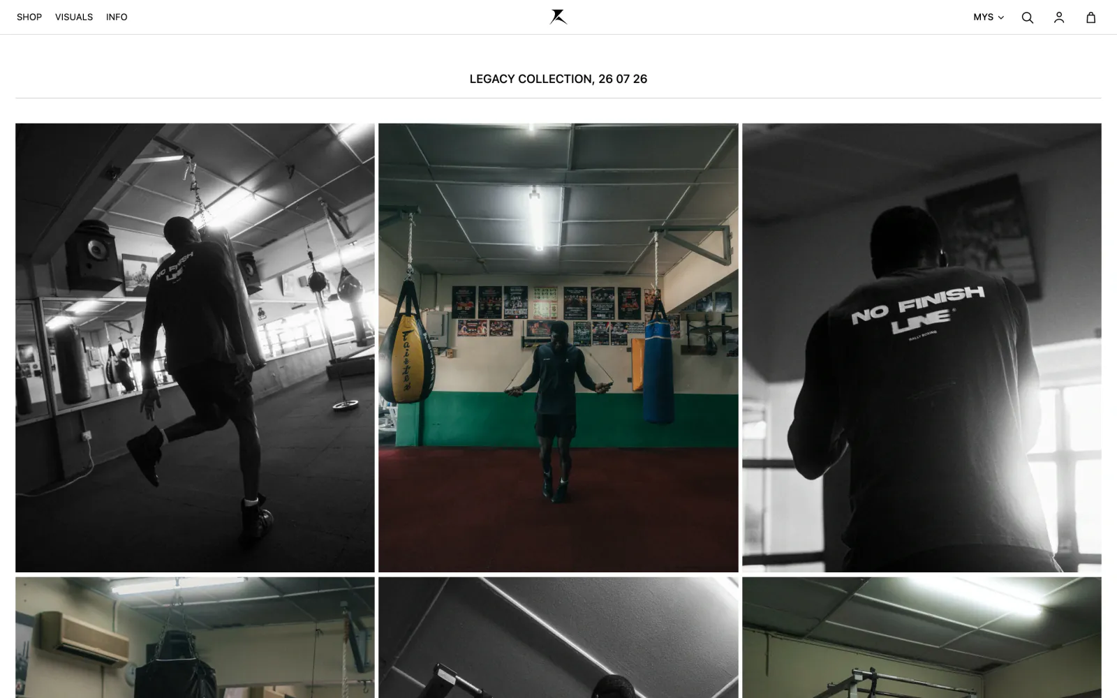 Legacy Collection visuals archive of black-and-white gym photography